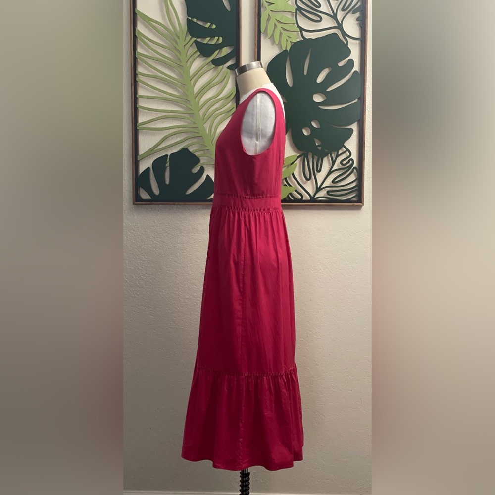 Oasis Structured Midi Dress in Bright Pink - Picture 5 of 6